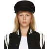 SAINT LAURENT BLACK FELT SAILOR CAP