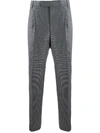 PAUL SMITH HIGH-RISE COPPED HOUNDSTOOTH TROUSERS
