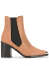 Senso Silver Toe Cap Boots In Brown