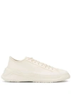 Oamc Free Solo Low-top Leather Sneakers In White