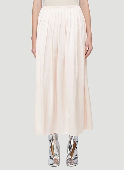 Mm6 Maison Margiela Satin Skirt In Pink