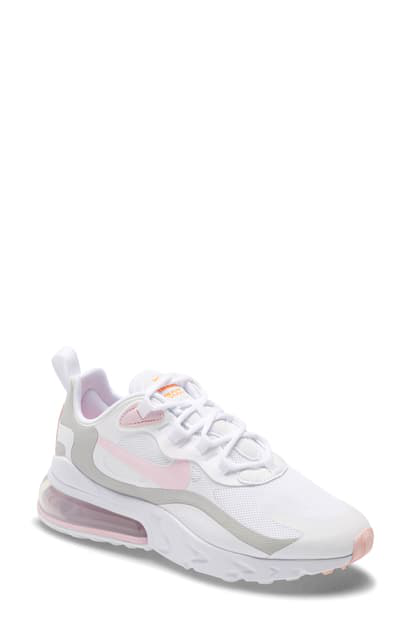 Nike Air Max 270 React Sneaker In White/ Pink Foam -total Orange | ModeSens