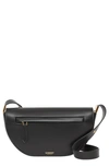 Burberry Olympia Small Smooth Leather Crossbody Bag In Black