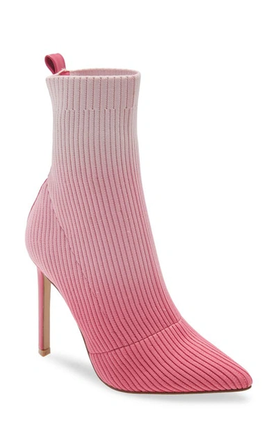 Steve Madden Women's Dianne Knit Stiletto Booties In Pink Ombre