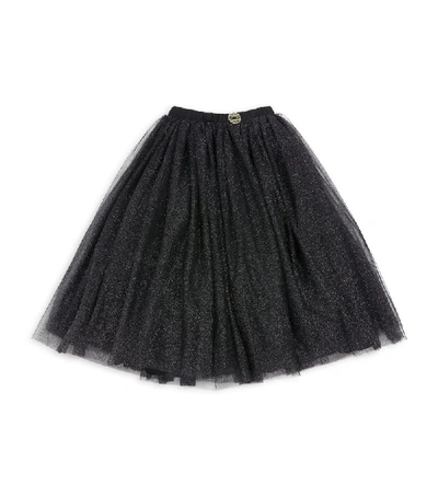Elie Saab Kids' Glitter Tulle Maxi Skirt (4-14 Years) In Black