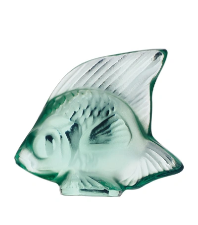 Lalique Crystal Fish Sculpture In White
