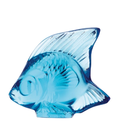 Lalique Turquoise Lustre Fish Crystal 10205600