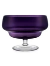 Nude Glass Heads Up Footed Bowl In Purple