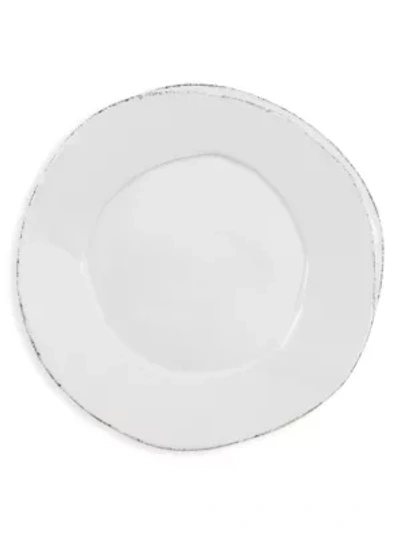 Vietri Lastra Ceramic European Dinner Plate In Light Gray