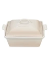 Le Creuset Heritage Stoneware Covered Square Casserole In Meringue