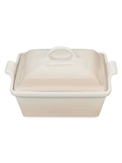 Le Creuset Heritage Stoneware Covered Square Casserole In Meringue