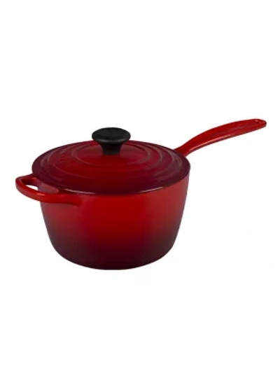 Le Creuset Signature 2.25-quart Cast Iron Saucepan In Cherry