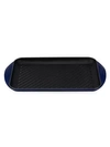 Le Creuset Extra Large Cast Iron Double Burner Grill In Indigo