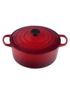 Le Creuset 7.25-quart Signature Cast Iron Round Dutch Oven In Cherry