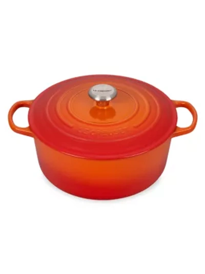 Le Creuset 9-quart Signature Cast Iron Round Dutch Oven In Flame