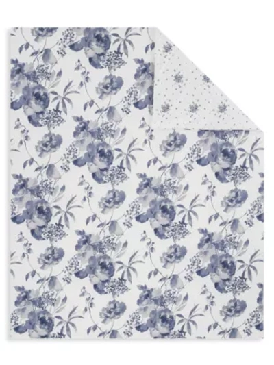 Anne De Solene Marquise Floral Duvet Cover In Blue