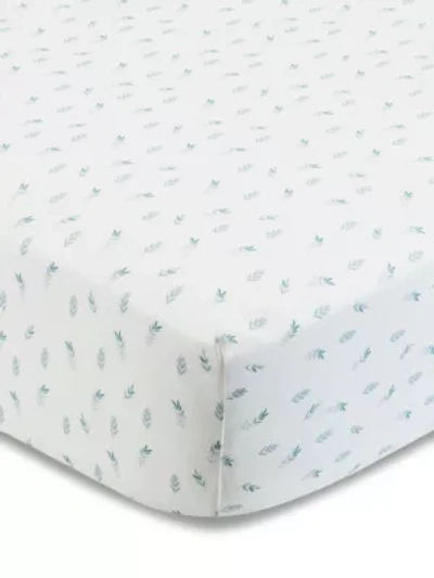 Anne De Solene Cornelia Foliage Fitted Sheet In Blue