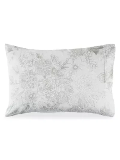 Anne De Solene Muse 2-piece Botanical Pillowcase Set In Grey