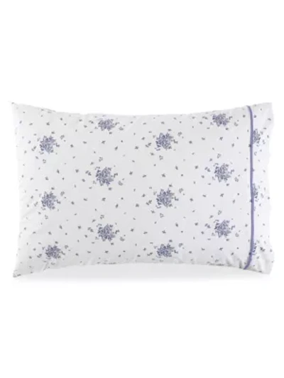 Anne De Solene Marquise Peony & Hydrangea Pillowcase Set In Blue