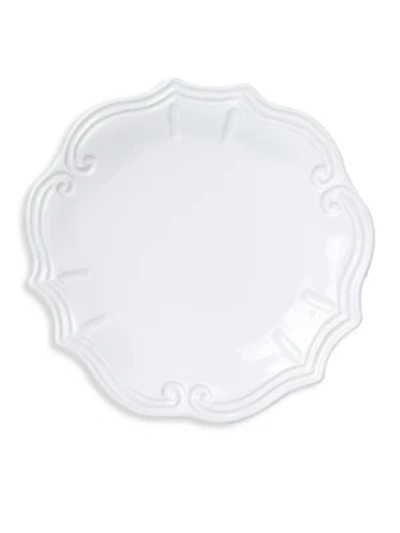 Vietri Incanto Stone Baroque Dinner Plate In White