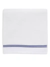 Sferra Aura Bath Cotton Sheet In White Navy