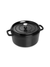 Staub 5.5-quart Round Cocotte In Matte Black