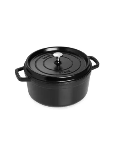 Staub 5.5-quart Round Cocotte In Matte Black