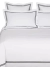 Frette Triplo Popeline Duvet Cover In White Black