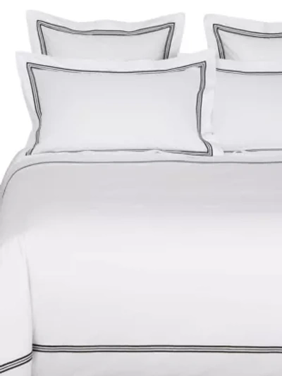 Frette Triplo Popeline Duvet Cover In White Black