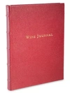 Graphic Image Tabbed Leather Wine Journal In Garnet