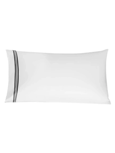 Frette Triplo Popeline 250 Thread Count Pillowcase In White Black