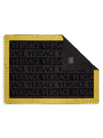 Versace Baroque Robe Bath Mat In Black