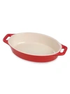 Staub 11" Oval Stoneware Baking Dish In Cherry