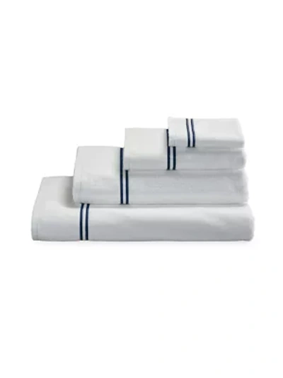 Frette Hotel Classic Bath Sheet In White Navy