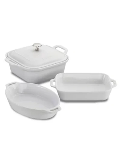 Staub 4-piece Mixed Baking Dish Set In White