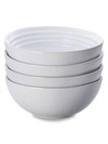 Le Creuset Set Of Four Soup Bowls In White