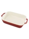 Staub 10.5" X 7.5" Rectangular Baking Dish In Rustic Red