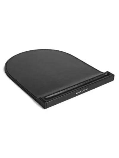 Ralph Lauren Brennan Leather Mouse Pad In Black