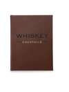 Graphic Image Whiskey Cocktails Leather-bound Book In Brown