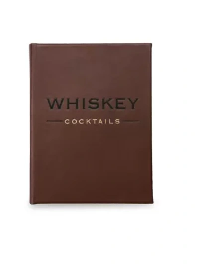 Graphic Image Whiskey Cocktails Leather-bound Book In Brown