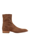 LEMARÉ LEMARÉ MAN ANKLE BOOTS CAMEL SIZE 8 SOFT LEATHER,11786328MU 13