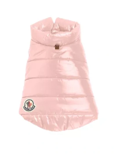 Moncler Quilted Dog Vest In Soft Pink