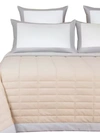 Frette Rectangular 300 Thread Count Cotton Sateen Quilt In Savage Beige