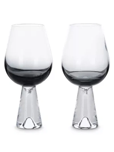 Tom Dixon Tank Set Of Two Wine Glasses In Black