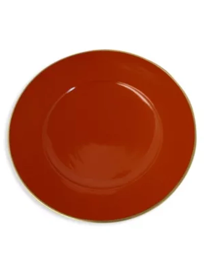 Anna Weatherly Porcelain Charger In Blood Orange