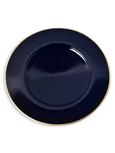 Anna Weatherly Porcelain Charger In Cobalt