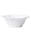 Vietri Incanto Stone Ruffle Cereal Bowl, White