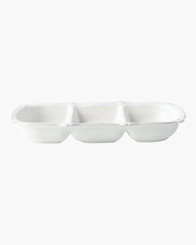 Juliska Berry & Thread Melamine Triple Section Server In Whitewash