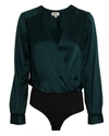 L AGENCE Tasha Silk Wrap Bodysuit,060059105828