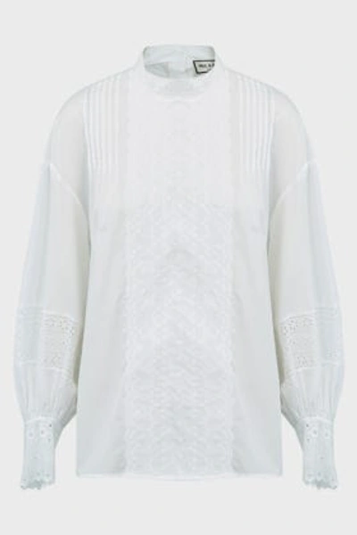 Paul & Joe Clement Mandarin-collar Blouse In White